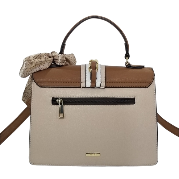 ALDO Womens Anniebrook Satchel in Neutral Colorblock Structured Handbag Purse - Picture 5 of 12